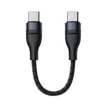 Super Şarj 5a 66w Type-c Şarj Kablosu Kısa Type-c Powerbank Şarj Kablosu Örgü Kopmaz Kablo Standart