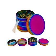 Efotech Grınder Parçalayıcı Metal Baharat Öğütücü Herb Spice 4 Katmanlı 40mm / 50mm / 63mm Raınbow, 40mm , Etg Çok Renkli