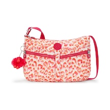 Kipling Kıplıng Izellah Orta Boy Omuz Çantası Pembe Latın Cheetah Pembe
