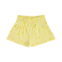 Civil Girls Limon Desenli 2-5 Yaş Şort - Sarı