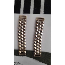 Bronz Gold Pıramıd Metal Toka 9x1,7 Cm İç Kemer 1 Cm 2 Adet
