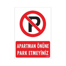 Pvc Levha Quot;Apartman Önüne Park Etmeyinizquot; 25*35 Cm