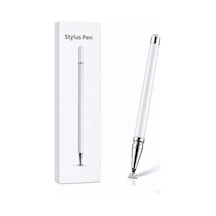 İphone 11 Uyumlu Dokunmatik Stylus Kalem Disk Uçlu Hassas Beyaz Tablet Telefon Çizim Kalemi