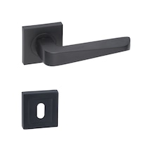 Arpat Rosa Kare Rozetli Oda Kapı Kolu Mat Siyah Oda