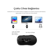 G900 Dual-mode Bluetooth 5.3 Ve 2.4ghz 3600dpı Ekranlı Şarjlı Optik Kablosuz Mouse Siyah
