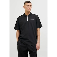 Jack & Jones Erkek Polo Yaka T Shirt 12273127 Siyah-beyaz Siyah - Beyaz