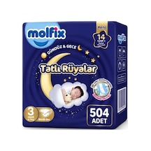 Molfix Tatlı Rüyalar Bebek Bezi 3 Beden 4-9 Kg Midi 504 Adet 3 Numara