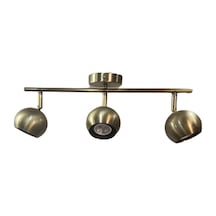 Rsylight Metal Modern 3 Lü Eskitme Kaplama 180 Derece Mafsallı Led Spot Avize Beyaz Ampullü Eskitme