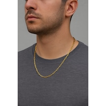 Altın Renk İnce Ataç Unisex Çelik Kolye - 3360 Çok Renkli