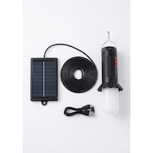 Ayrex Solar Panelli Şarj Edilebilir Kamp Feneri - Askı Aparatlı Güçlü Led El Feneri
