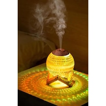 Işıklı Aroma Difüzör Hava Nemlendirici Cam Görünümlü Işıklı Loş Dekor Hava Nemlendirici