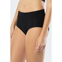 Türen Kadın Lazer Kesim Pamuklu Yüksek Bel Hipster Külot 911/siyah 001