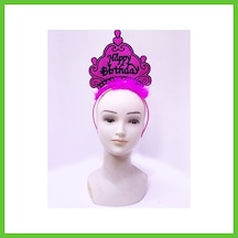 Bezos Happy Birthday Neon Fuşya Renk Doğum Günü Tacı 24x15 Cm Dmc Diğer