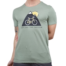 600608 Alpinist Tarius Erkek T-Shirt Elma Yeşili S