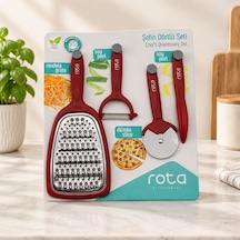 Çift Taraflı Rende, Pizza Ruleti Ve Soyacaklar Mutfak Takımı