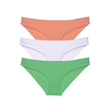 Royaleks 3 adet Süper Eko Set Likralı Kadın Slip Külot 544 RYL-EKO3027 Çok Renkli