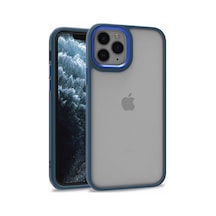 Ardemix Apple iPhone 11 Pro Max Uyumlu Flora Kılıf-mavi Mavi