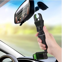Mekanizmalı Dönebilen Uzayabilen Kollu Akrobat Araç İçi Telefon Tutucu Siyah