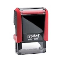 Trodat Standart Kaşe Otomatik 38x14 Kırmızı Kasa Kırmızı Keçe 4911 Çok Renkli