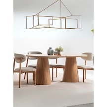 Nivara Bohem Ahşap Yemek Masası 90x170 Naturel