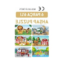 6 Parça Puzzle Seti, 6 Adet Farklı Şekilde Eğlenceli Oyun Deneyimi