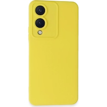 Newface - 249 - Vivo Y17s Kılıf Nano İçi Kadife Silikon - Edntrend - - Sarı