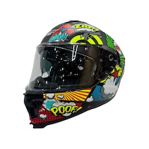 Sway Sw 865 Boom Black Callorful Güneş Gözlüklü Kask