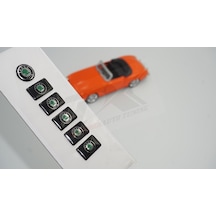 Skoda Auto Cam Açma Jant Torpido Direksiyon Metal Sticker Logo Se