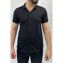 Siyah Basic Erkek Gömlek Siyah Siyah Basic Erkek Gömlek Siyah