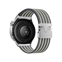 Huawei Honor Magic 2 46mm Ogaa Krd-133 22mm Naylon Kumaş Hasır Örgülü Kordon - Gri