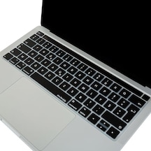 Macbook Pro Türkçe F Klavye Koruyucu A1706 A1989 A2159 A1707 A1990 A2251 A2289 A2338 A2141 Uyumlu Uk Iso Ters L Enter Silikon Keyboard Cover Siyah