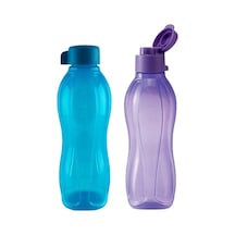 Eko Şişe 750 Ml Mavi Vidalı Kapak Mor Kolay Kapak 2'li Set Çok Renkli