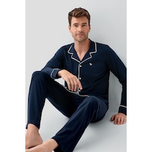 Arnetta Erkek Lacivert Gömlek Pijama Takım 5274-49513 Lacivert