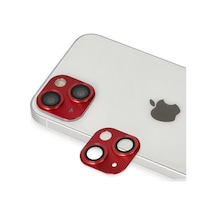 Newface Apple İphone 13 Pers Alüminyum Kamera Lens - Kırmızı