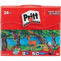24lü Pastel Boya - Çantalı Renkli