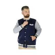 Mode Xl Büyük Beden Erkek Kolej Mont Süper 22614 İndigo 001
