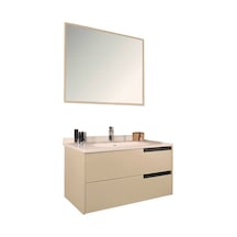 Kobos Eylül 100 Cm Banyo Dolabı Seti Vanilla Grey Vanilya