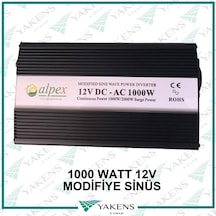 1000 Watt 12 Volt Modifiye Sinüs İnverter Alpex