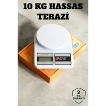 Yüksek Hassasiyetli 10 Kg Mutfak Terazisi Beyaz