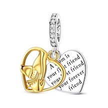 En İyi Annesin Kalp Sallantılı Charm Gümüş