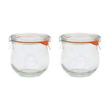 Weck Lale Cam Saklama Kavanozu 2 Adet 370 ML