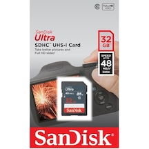 Sandisk Ultra SDSDUNB-032G-GN3IN 32 GB SDHC Class 10 UHS-I Hafıza Kartı