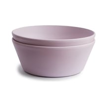 Mushie İkili Yuvarlak Yemek Kasesi - Soft Lilac Lila