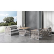 Argos Bahçe Balkon Oturma Grubu Gri