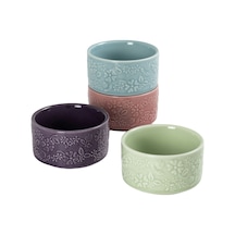 Touch Me Stoneware Sufle Kabı 10.5 Cm 4 Adet Çok Renkli