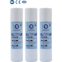 Açık Kasa Su Arıtma Cihazı 5 Mikron Sediment Spun Filtre 3 Adet