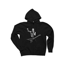Children Of Bodom Alexi Laiho Siyah Fermuarlı Kapşonlu Siyah