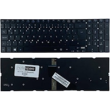 Acer İle Uyumlu Aspire V17 Nitro Vn7-791g-57bp, Vn7-791g-57dz Notebook Işıklı Klavye Siyah Tr