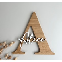 İsme Özel Çocuk ve Bebek Odası Harf Üzeri İsimli Kapı ve Duvar Kapı Süsü Pano İsimlik