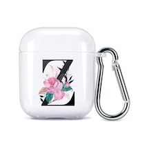 Apple Uyumlu AirPods 1 Nesil Harf Tasarımlı Şeffaf Silikon Kılıf Z Beyaz 6 Ay 2 Ap
